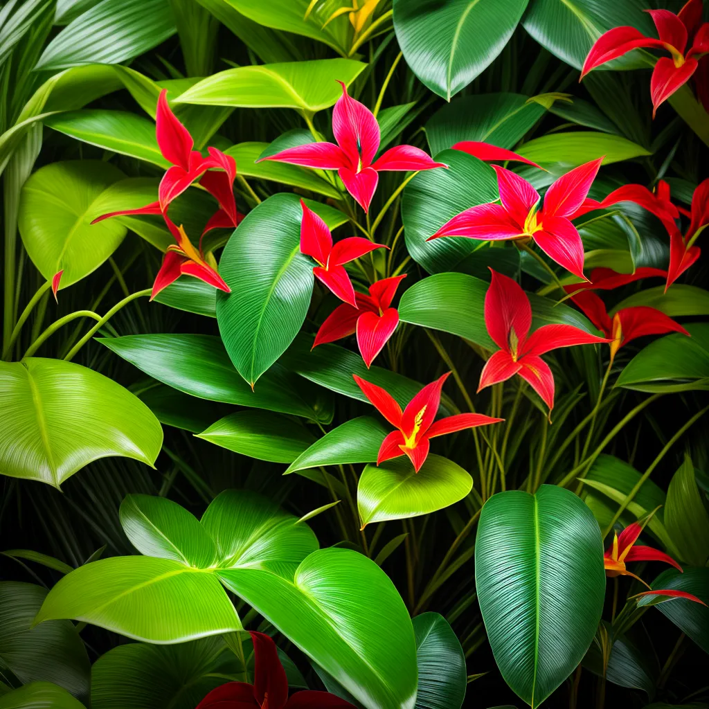 flores brasileiras cores floresta verde