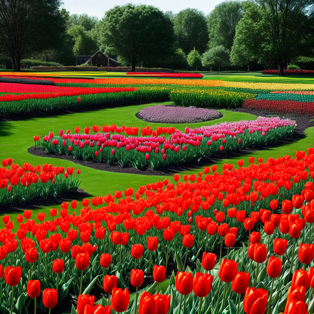 tulipas coloridas jardim cultivo bulbos