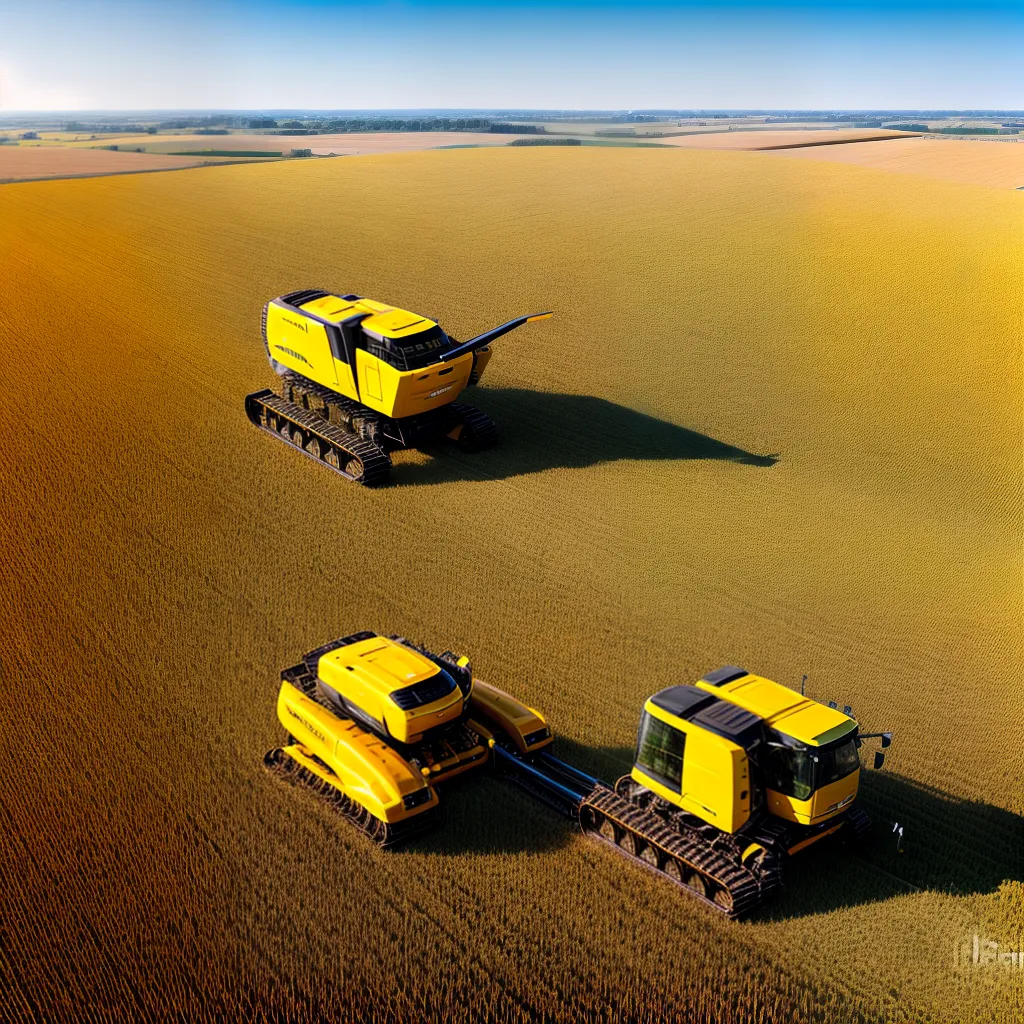 colheitadeira futurista tecnologia agricultura