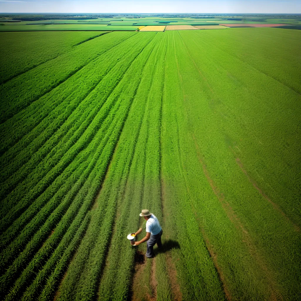 campo verde agricultor biofertilizante