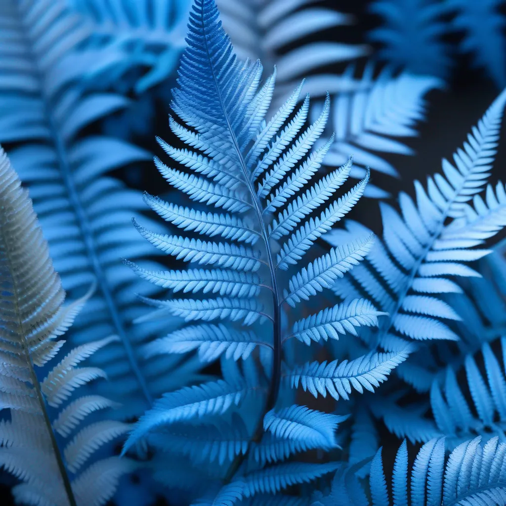 samambaia azul frondes encantadoras