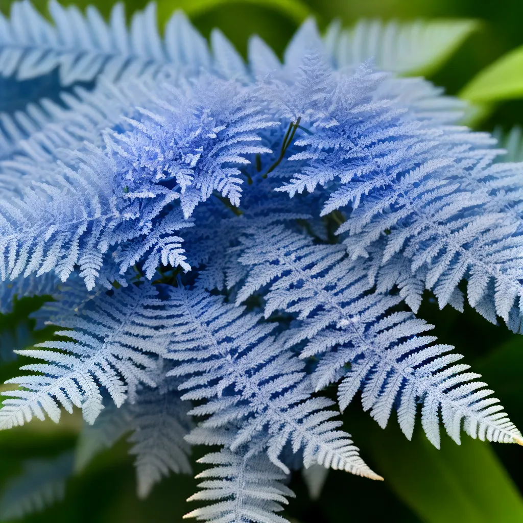 samambaia azul frondes azuis