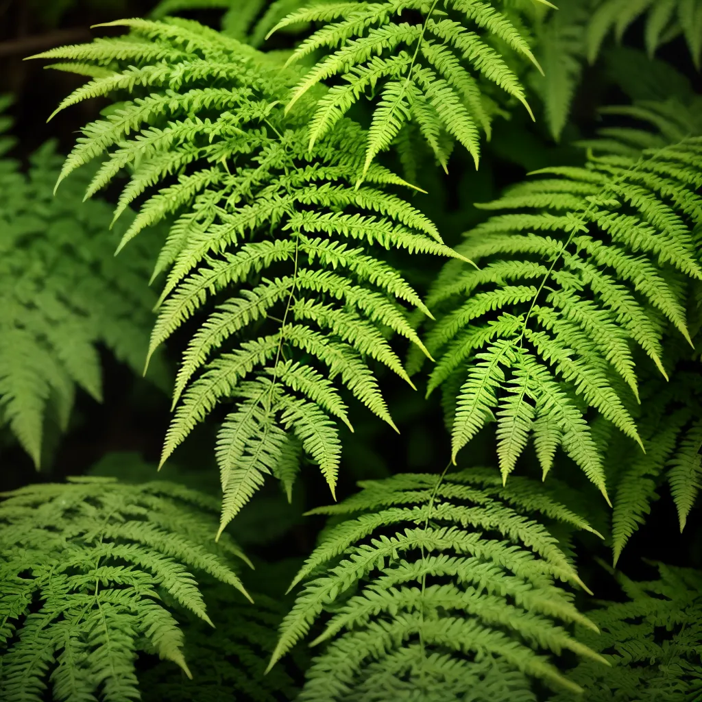 samambaia japonesa folhas cascata