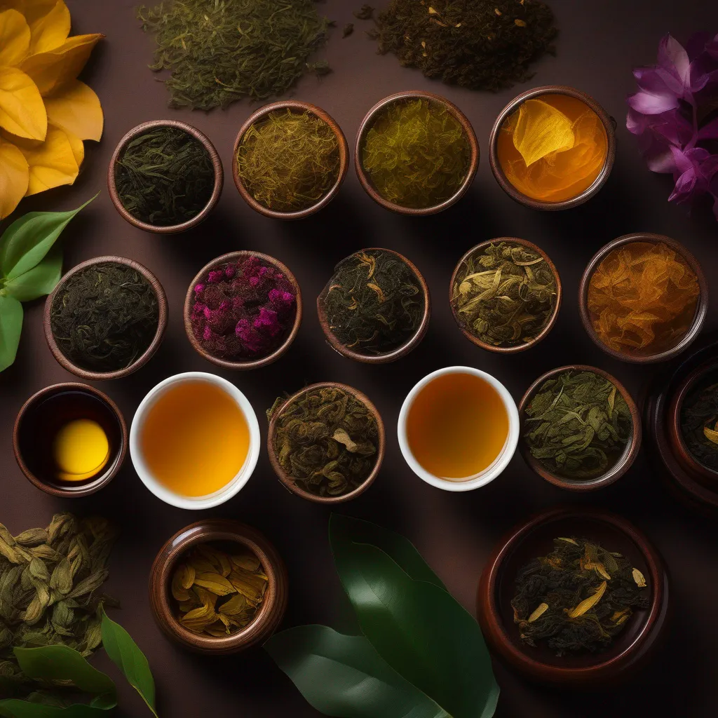 sete xicaras oolong diversidade cores sete xicaras oolong diversidade cores