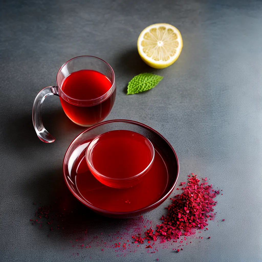 cha hibisco petalas vermelhas limao
