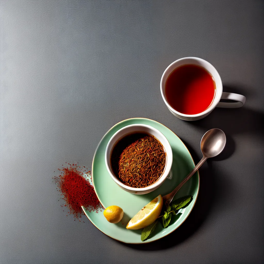 cha rooibos folhas mint limao