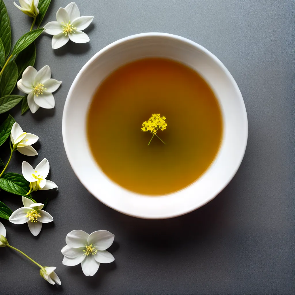 cha jasmim flores brancas vapor