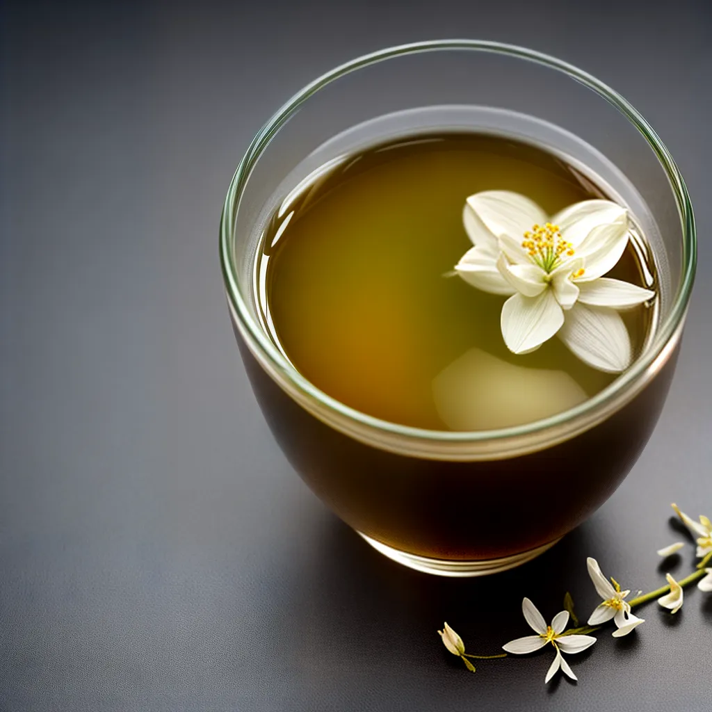 cha jasmim flores xicara infusao