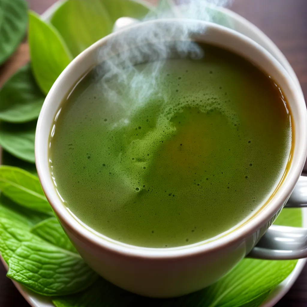 mate verde vapor folhas