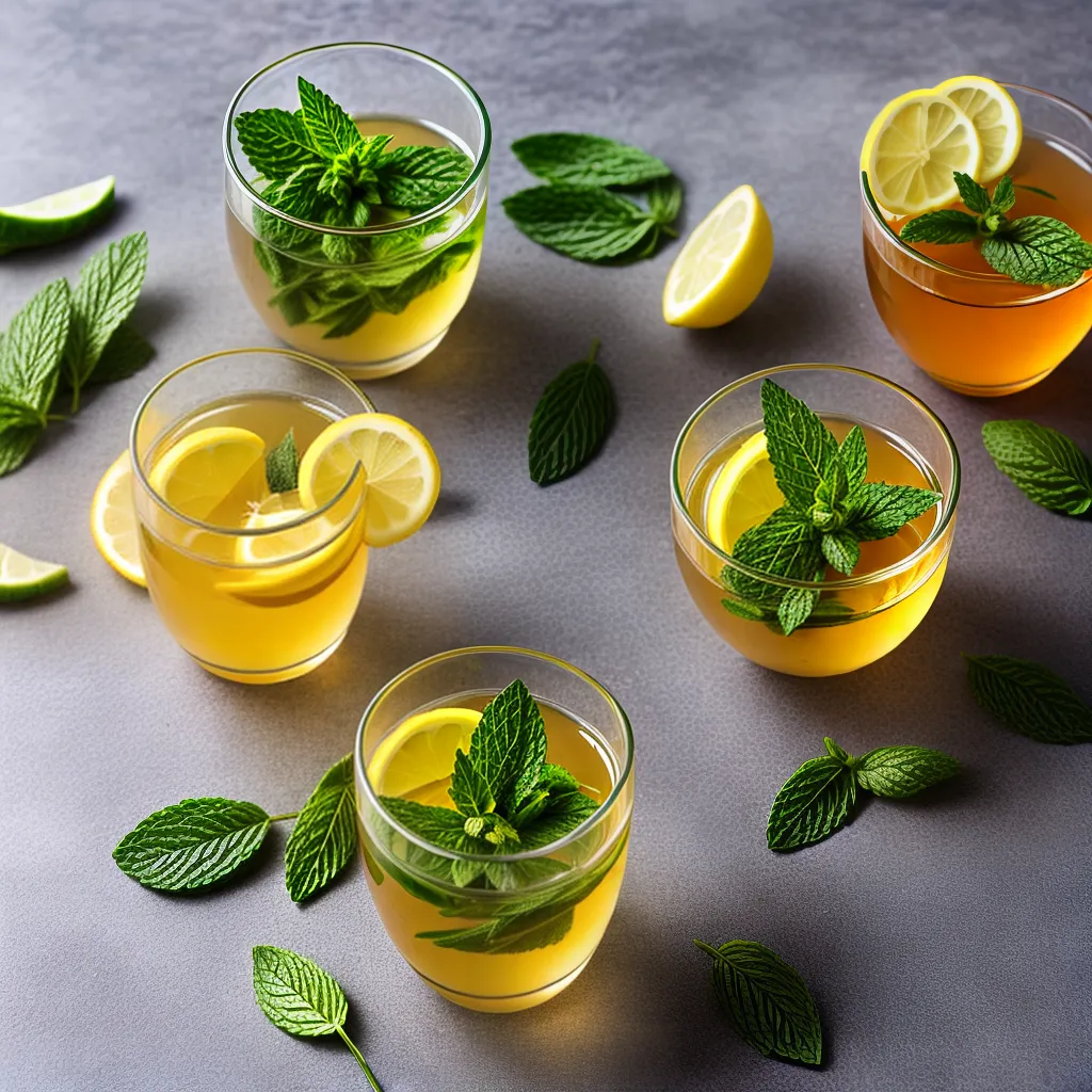 cha verde detox limao pepino hortela