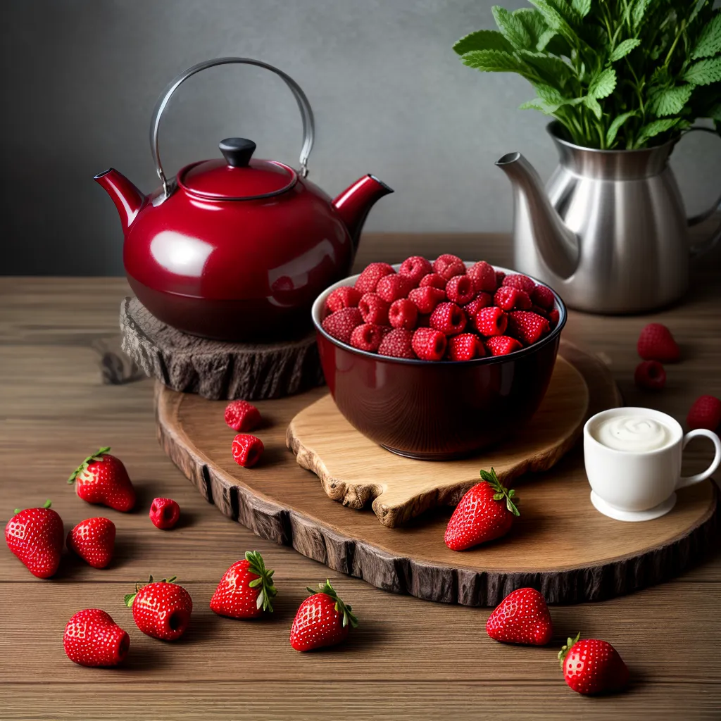 infusao frutas vermelhas teapot mesa