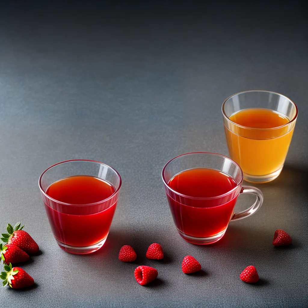 cha frutas vermelhas vibrante