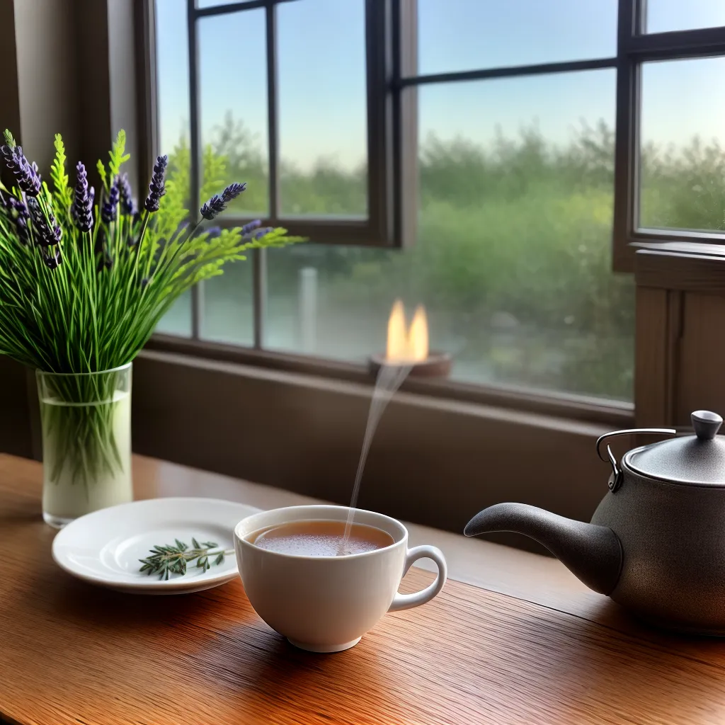 cha lavanda ambiente acolhedor