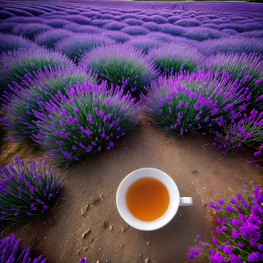 cha lavanda flores