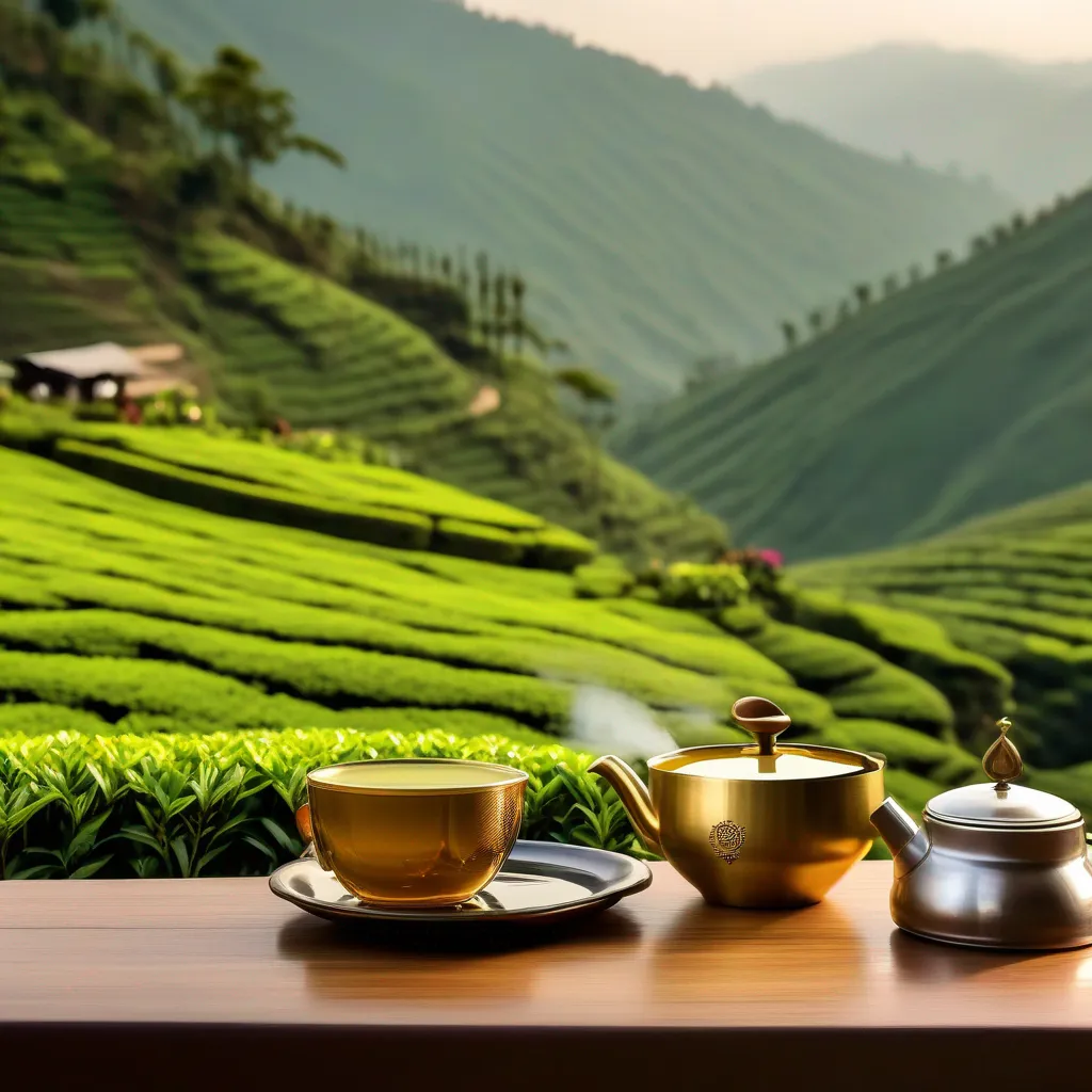 plantacao cha darjeeling copo convite