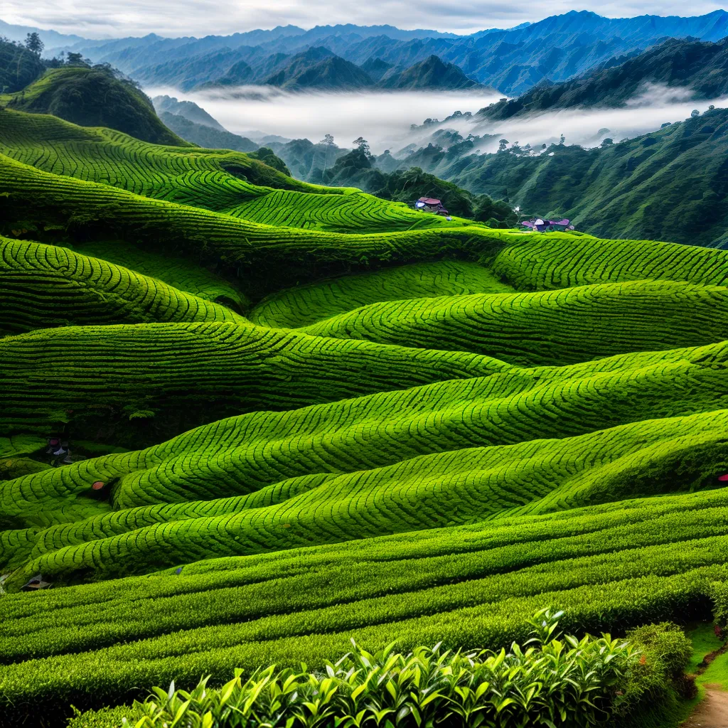 jardim cha darjeeling montanhas mistico