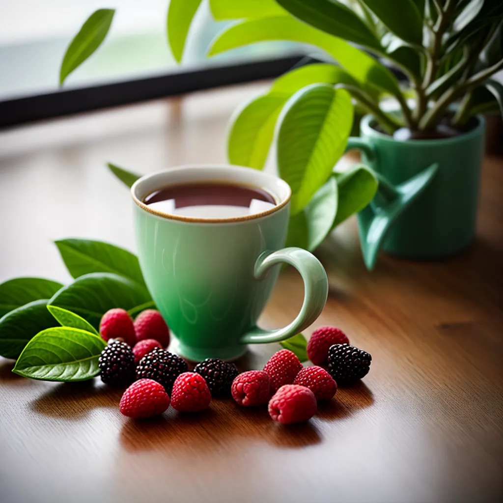 cha graviola frutas frescas mesa madeira