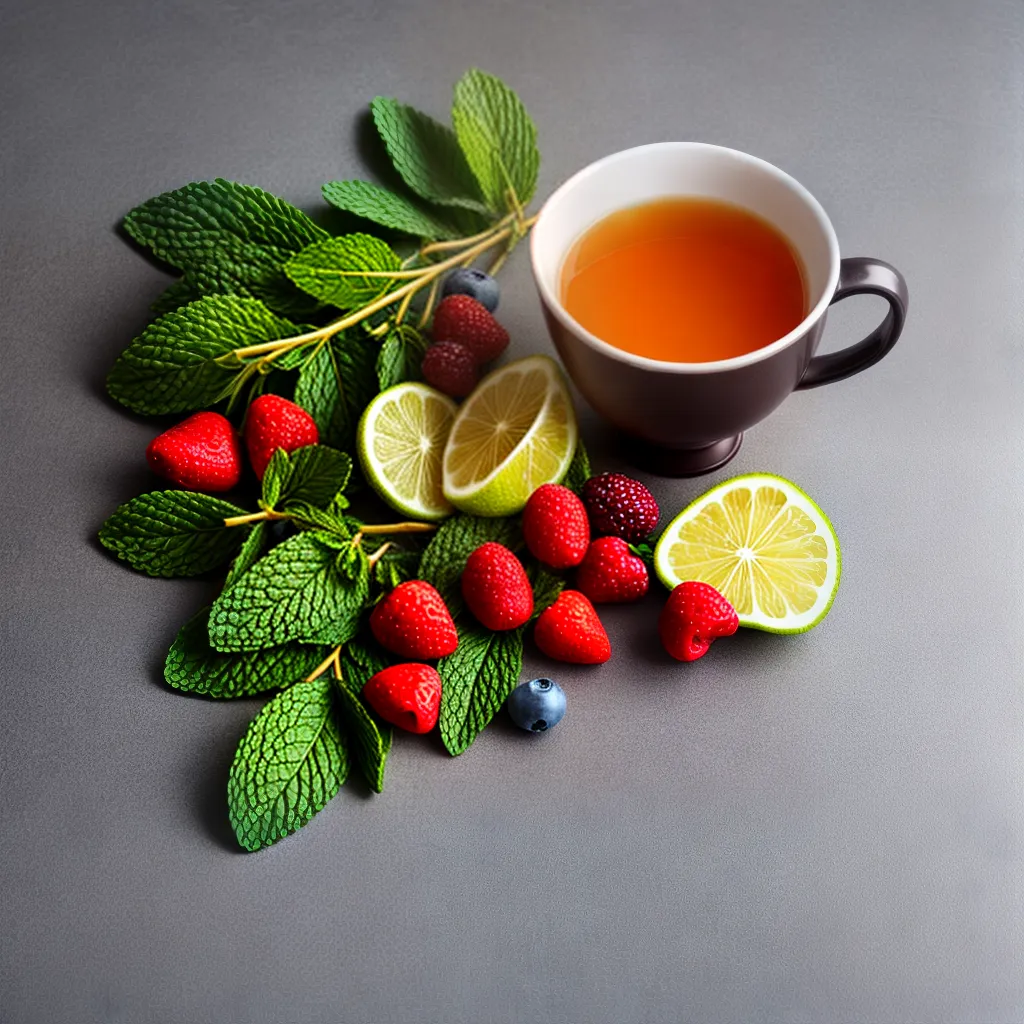 cha graviola frutas frescas hortela