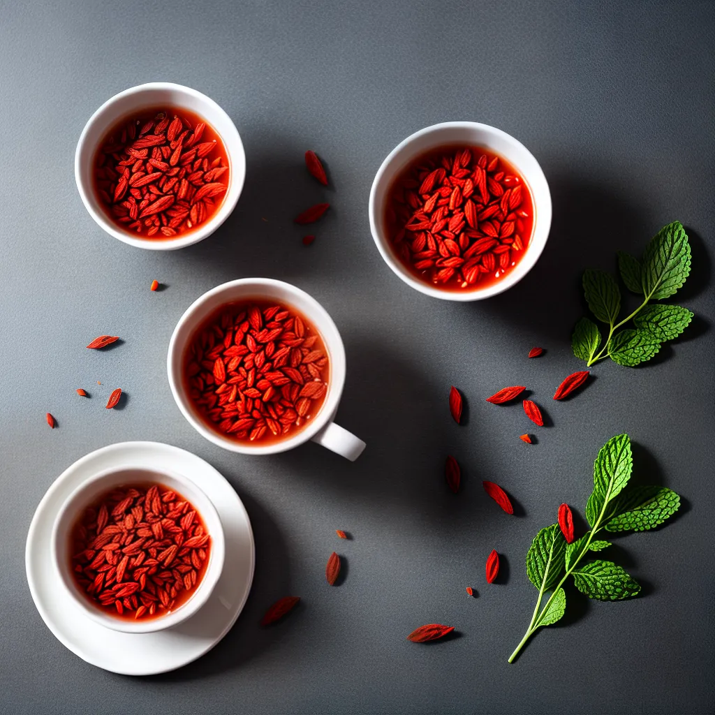 cha goji berry vermelho refrescante