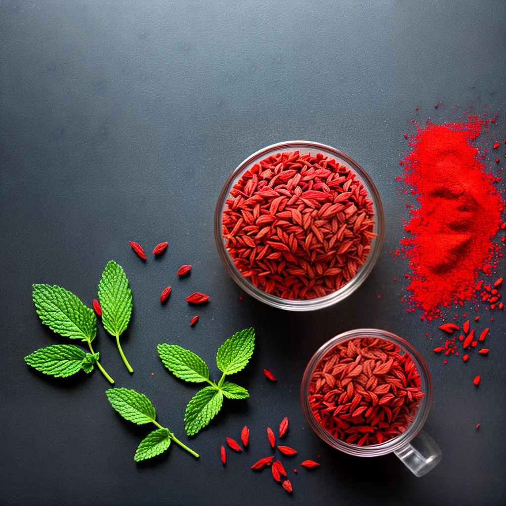 cha goji vermelho limao hortela