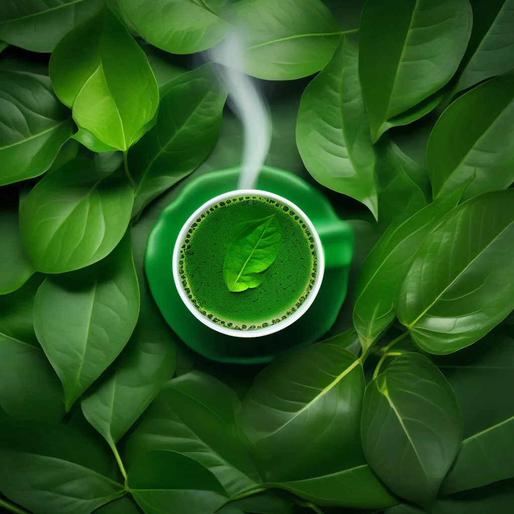 cha chapeu de couro folhas verdes cha chapeu de couro folhas verdes