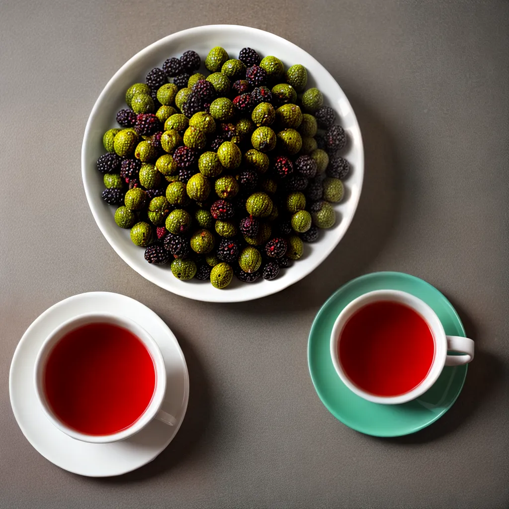 cha noni frutas mesa madeira