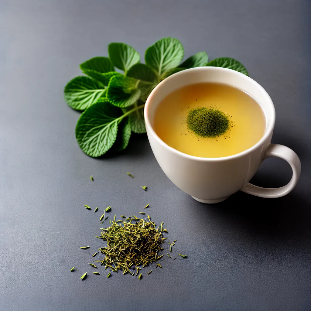 cha herbal asiatico folhas verdes
