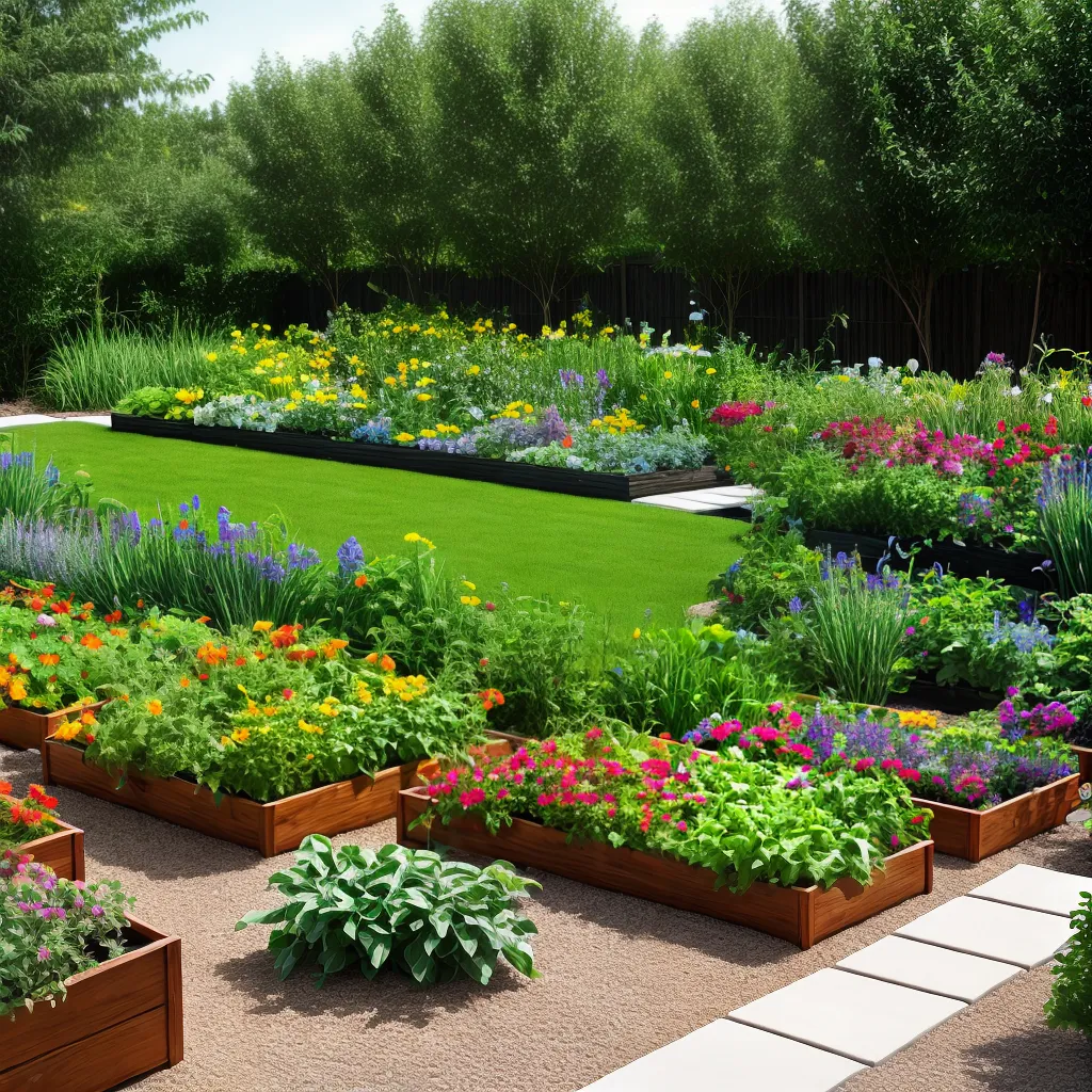 jardim organizado vegetais flores