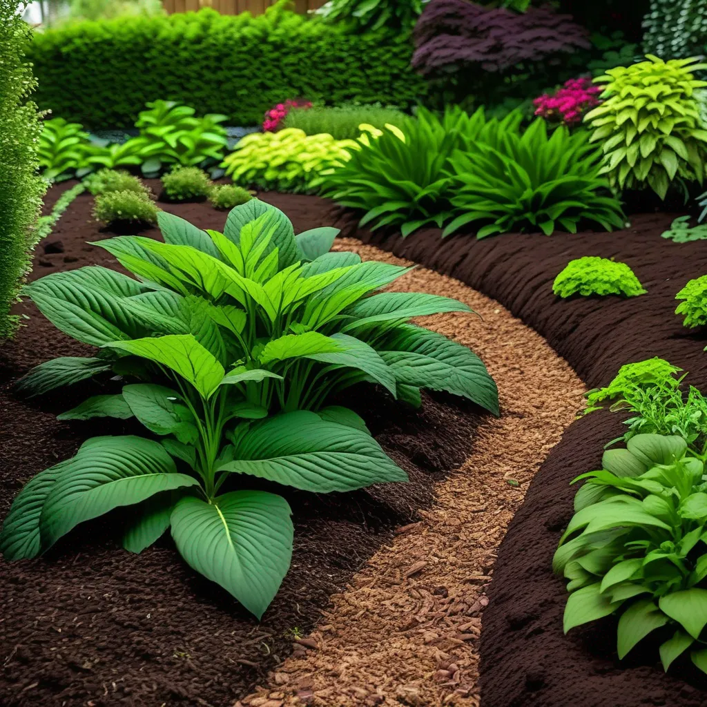 jardim mulch vegetal verde