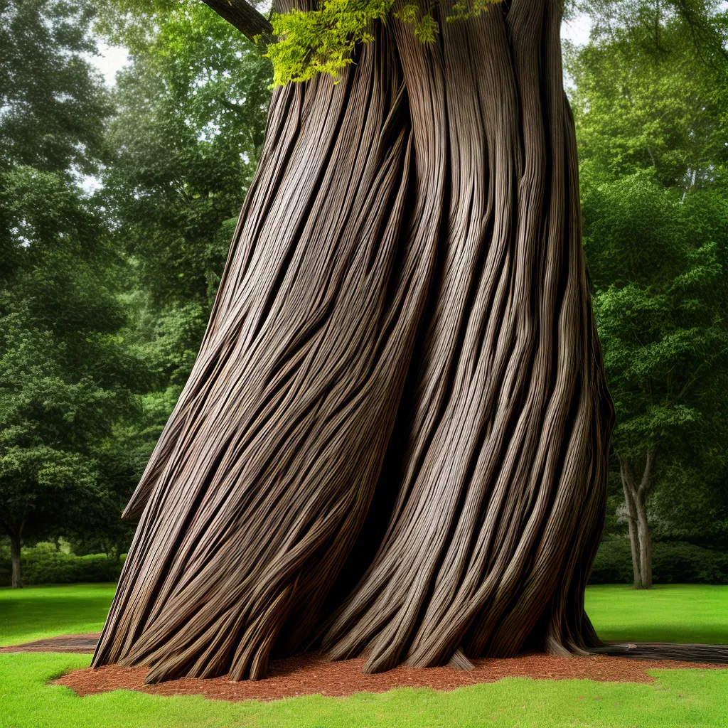escultura unica tronco arvore