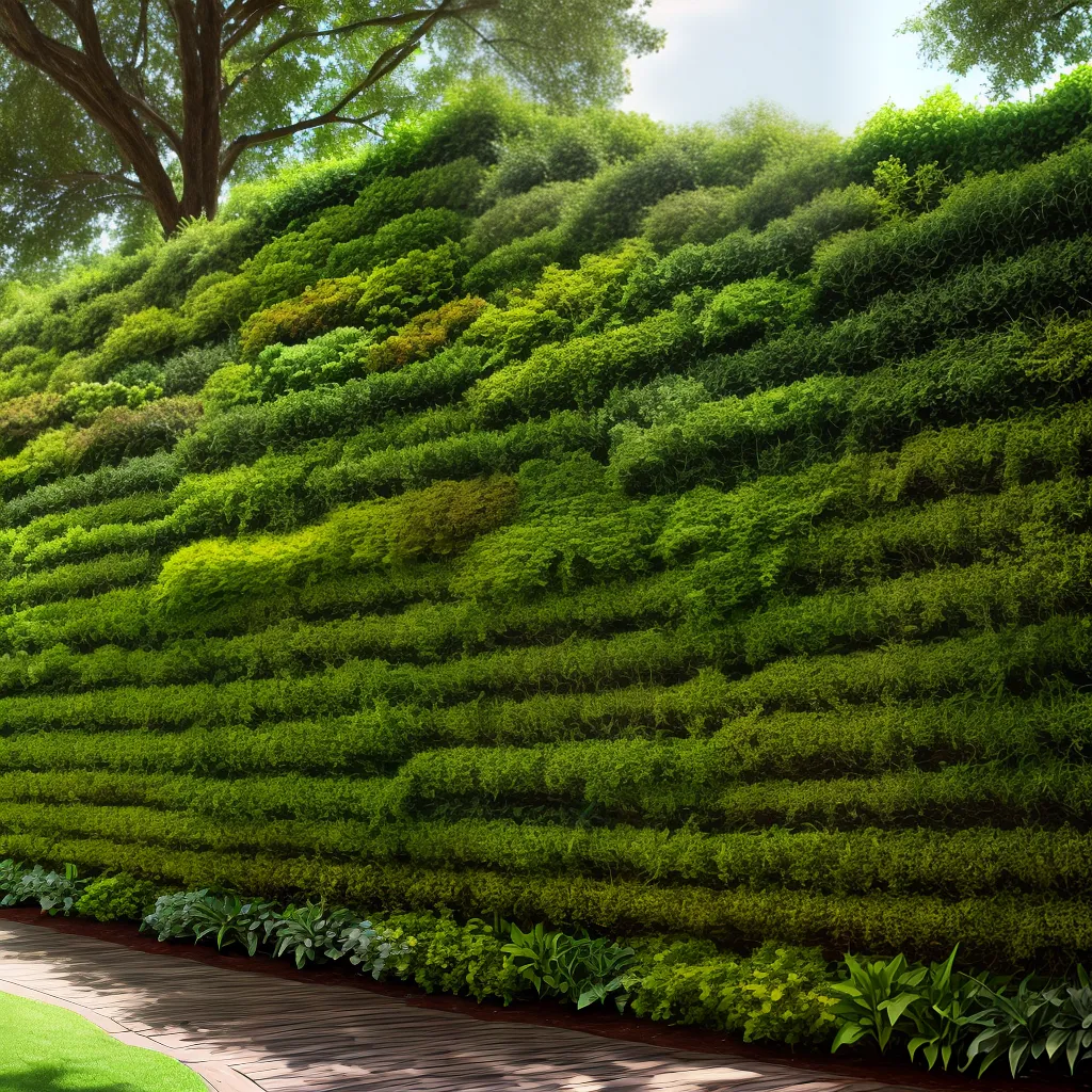 jardim vertical troncos natureza