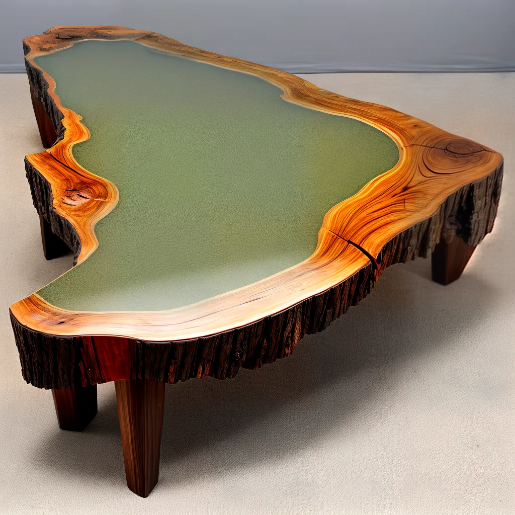 mesa cafe tronco madeira rustica 2