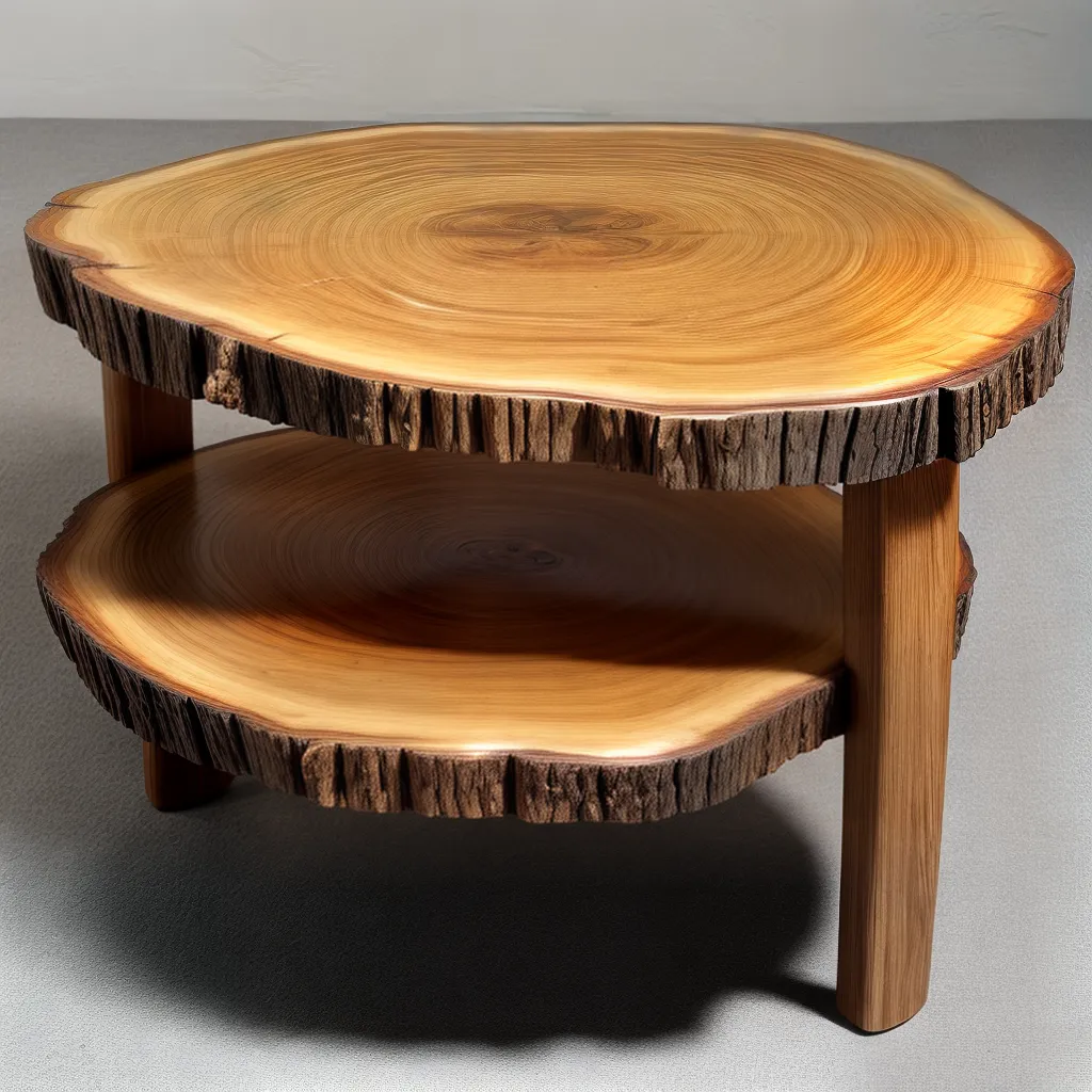 mesa cafe tronco arvore rustica