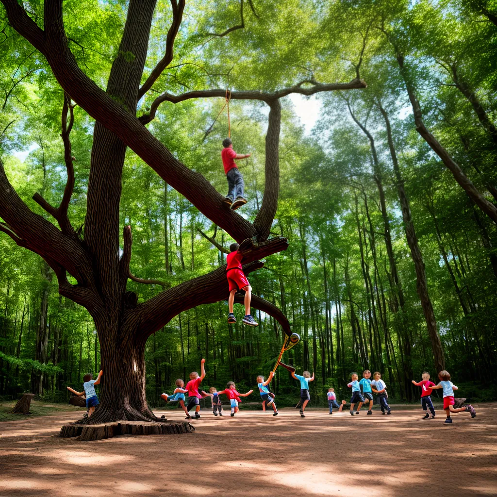 playground natural troncos aventura criancas