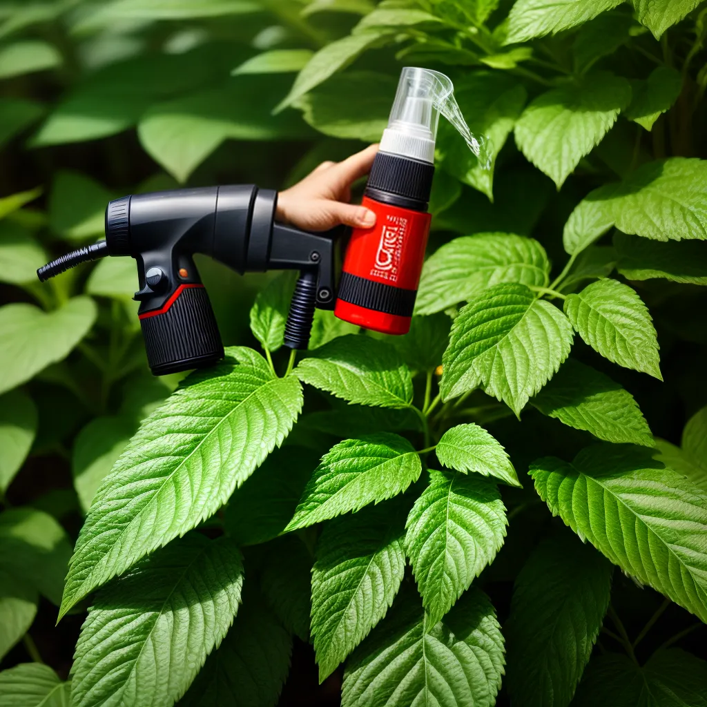 nutricao foliar spray planta verde