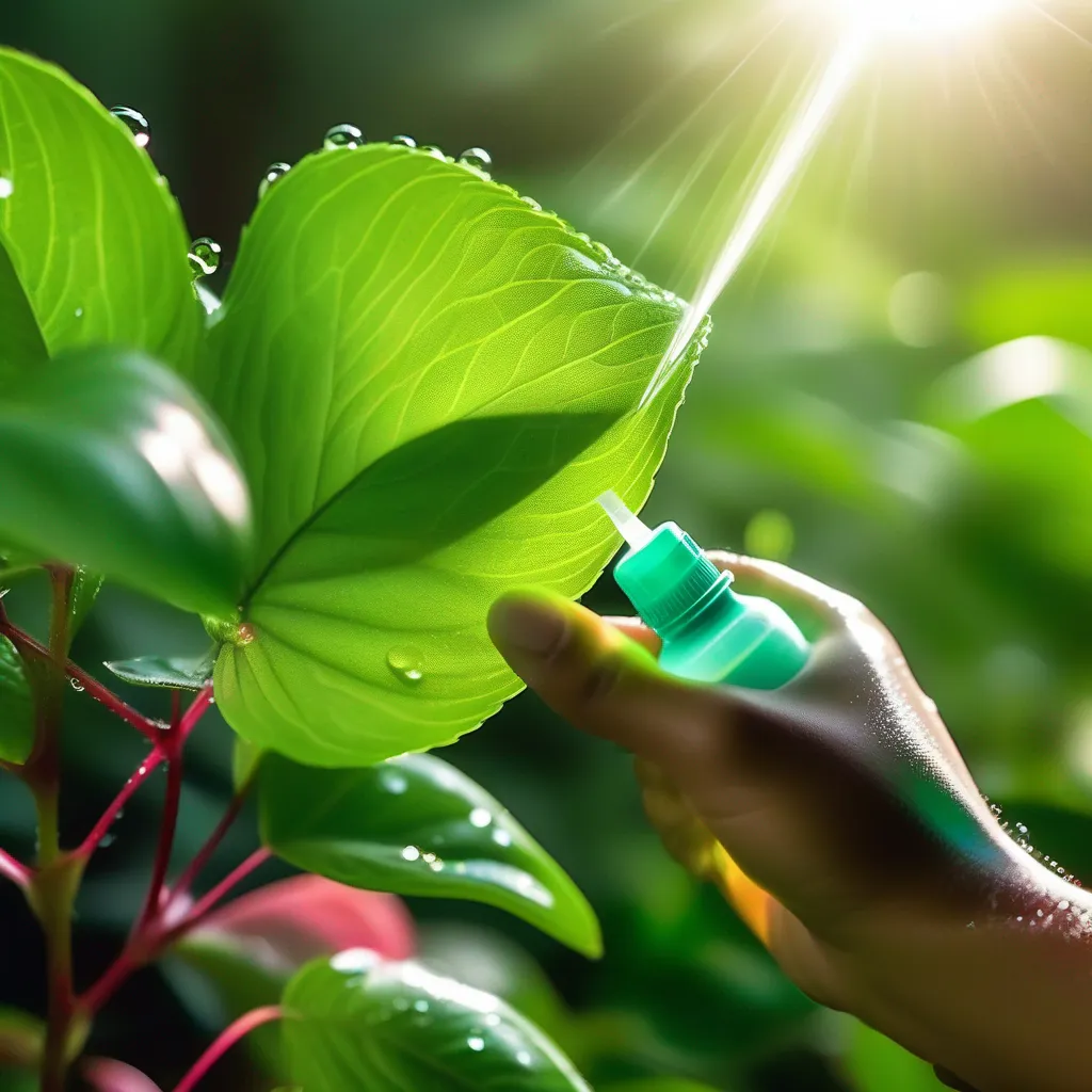 mao spray folha verde nutricao