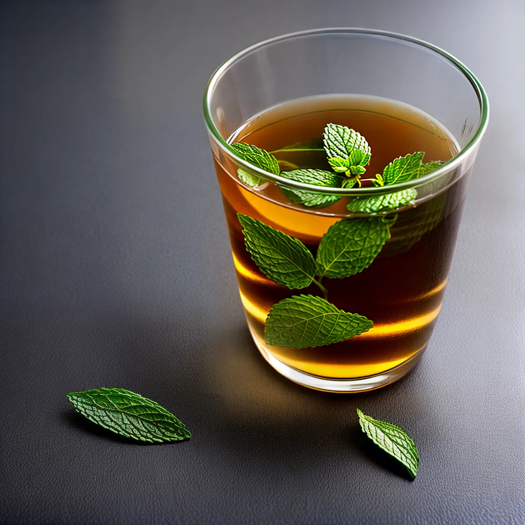 cha hortela refrescante vapor