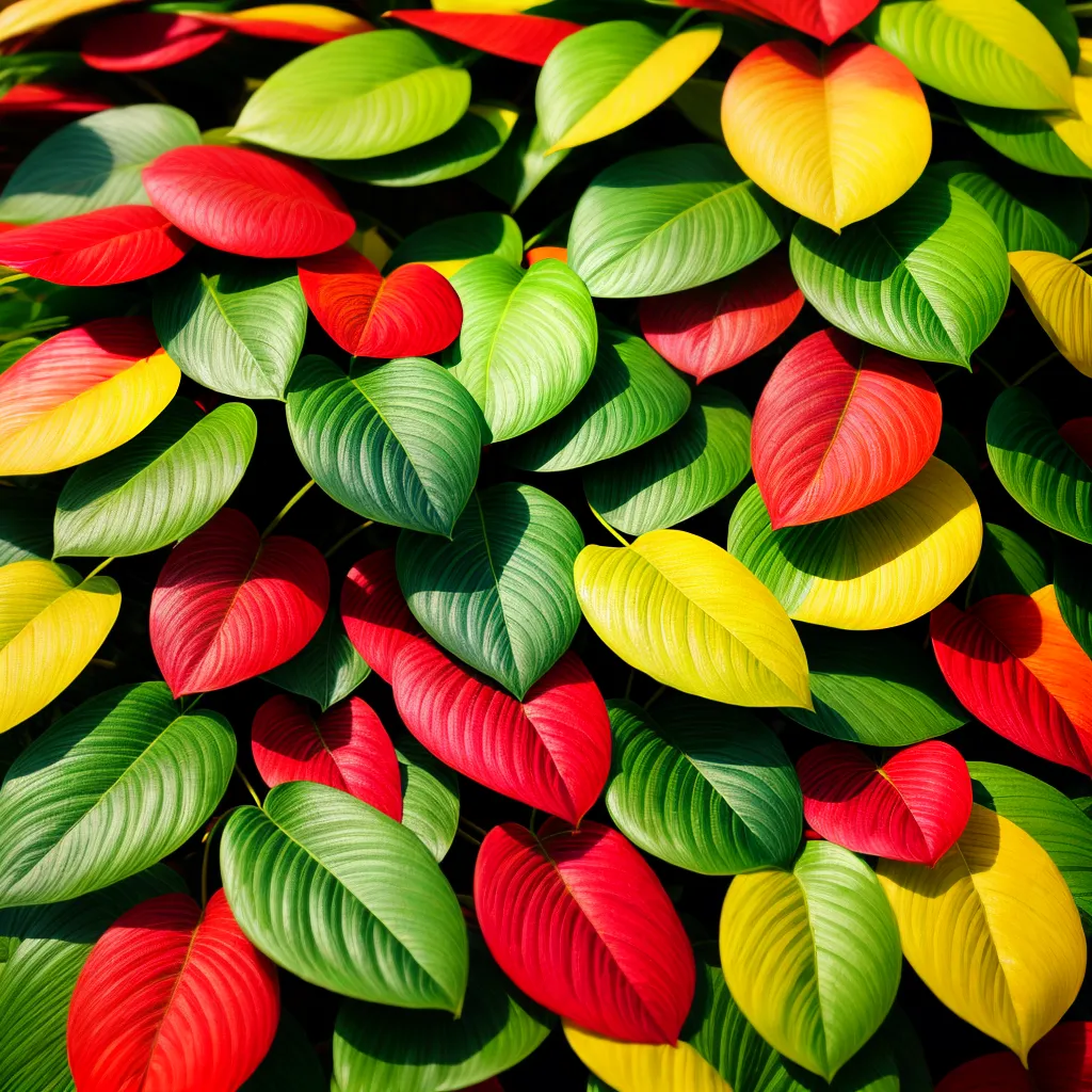 folhas croton brasileirinho paleta colorida
