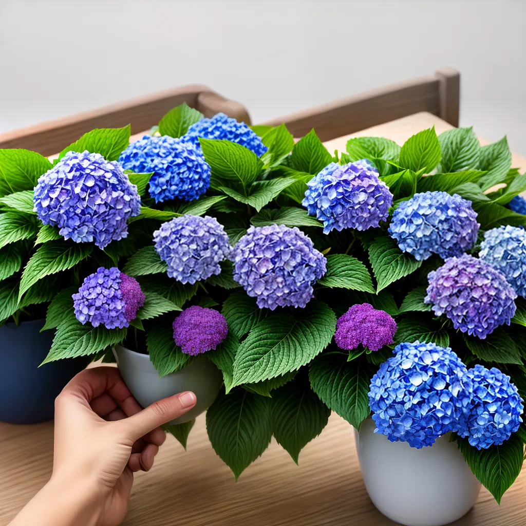 jardim hortensias coloridas limpeza