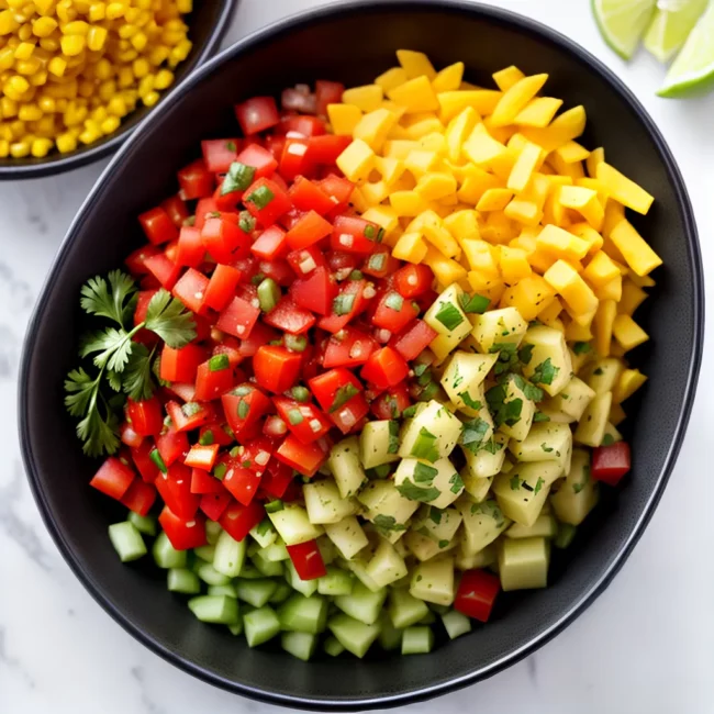 salsa fresca colorida chips crocantes salsa fresca colorida chips crocantes