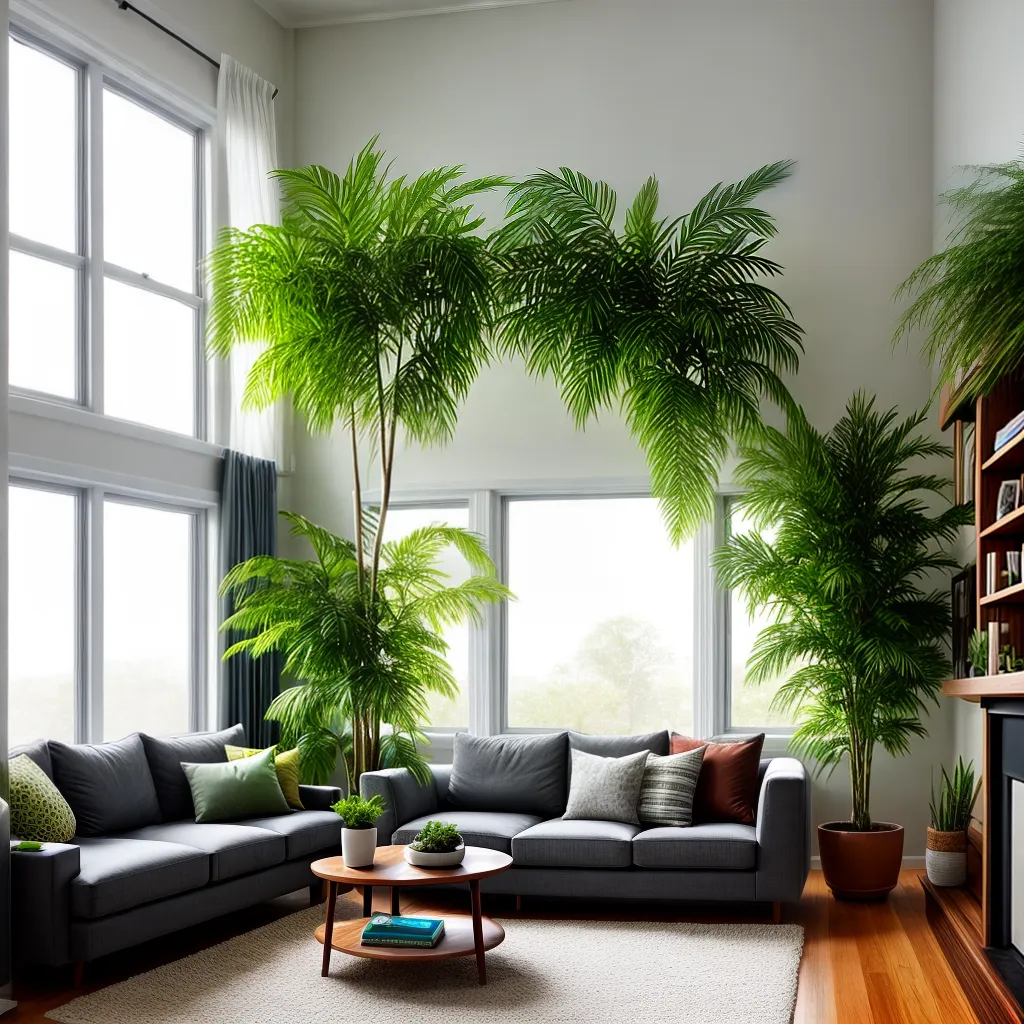 sala plantas verdes acolhedora