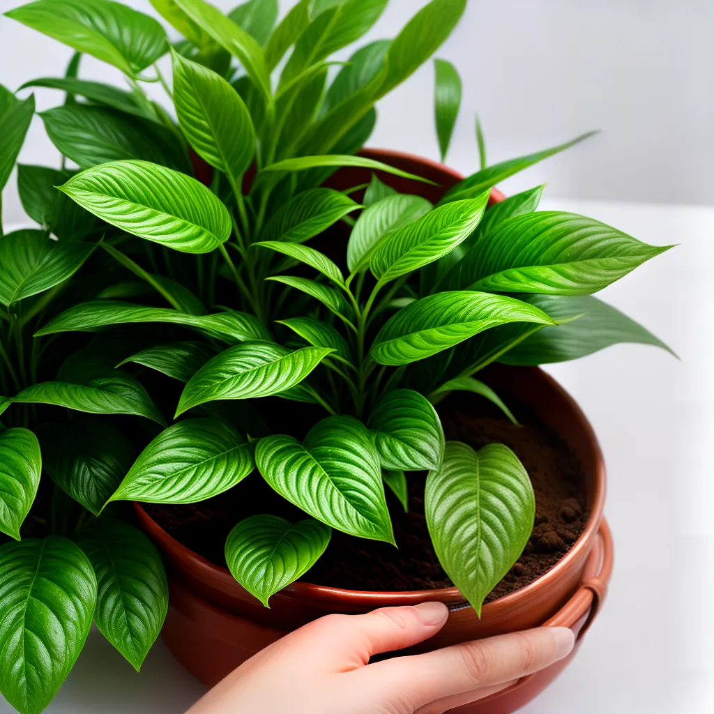 fertilizante mao plantas saudaveis