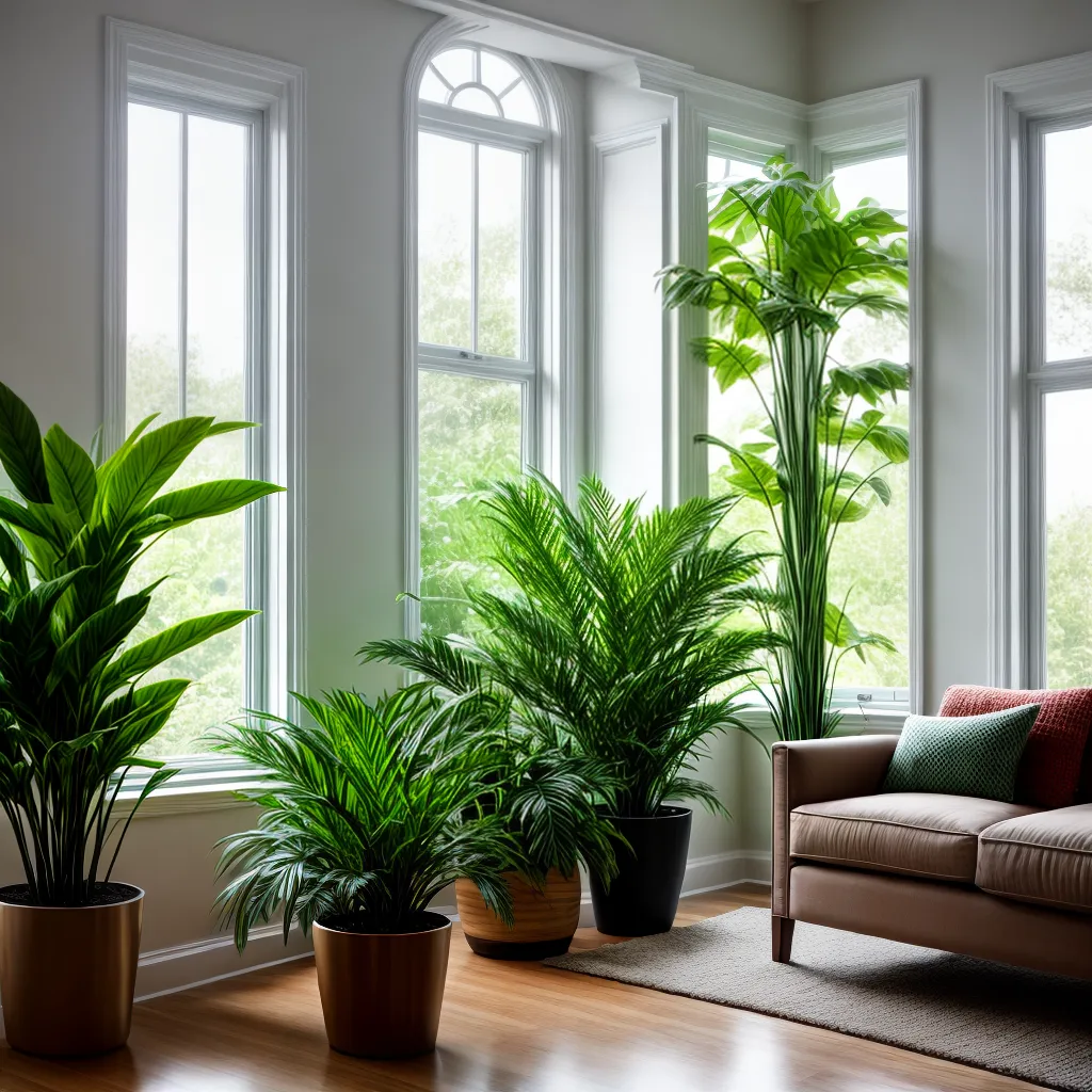 sala plantas verdes ambiente acolhedor