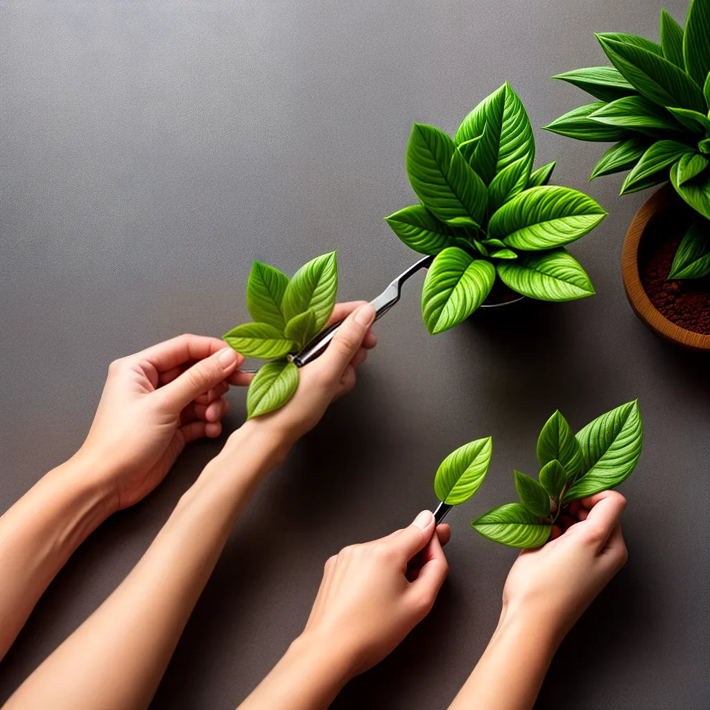 podar folhas maos plantas internas 1