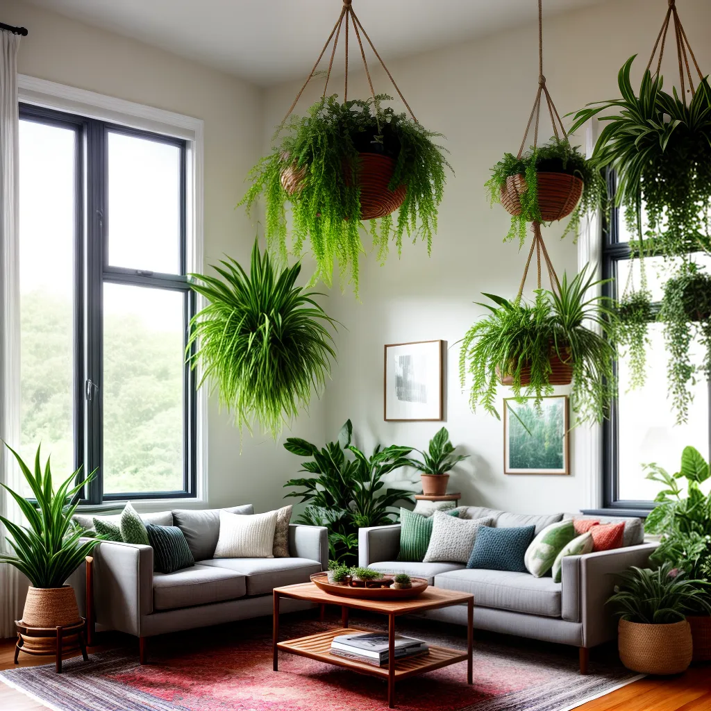 sala plantas verdes acolhedora 1