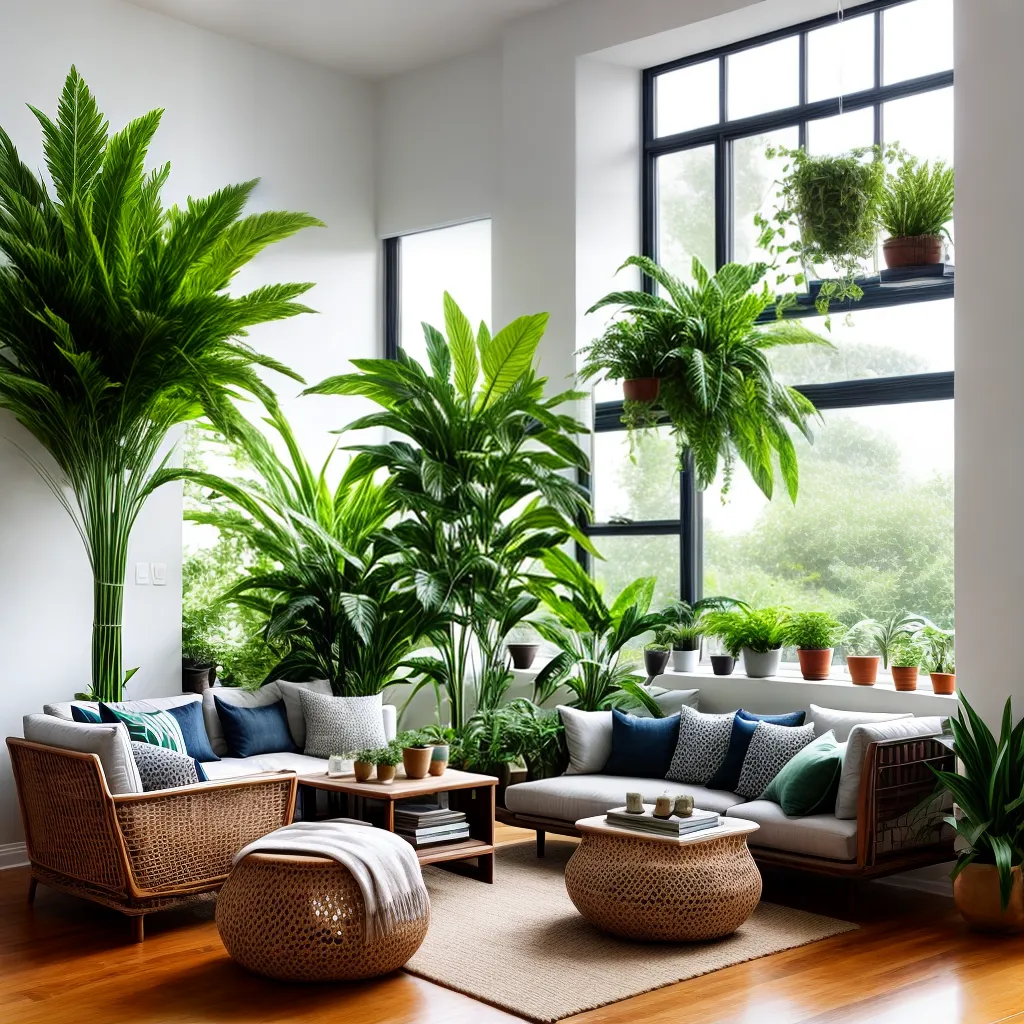 sala plantas internas verde serenidade