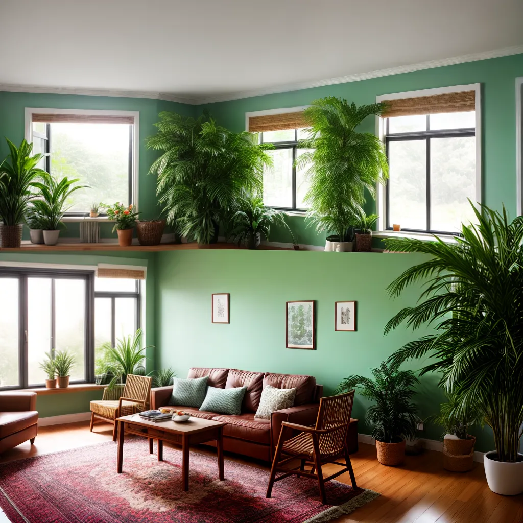 sala plantas inverno acolhedora