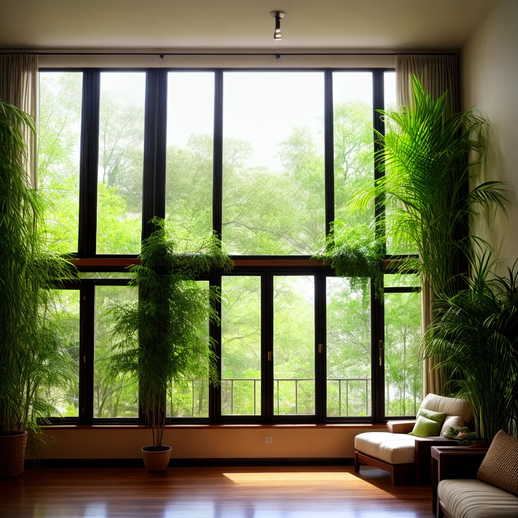 sala plantas verde aconchegante