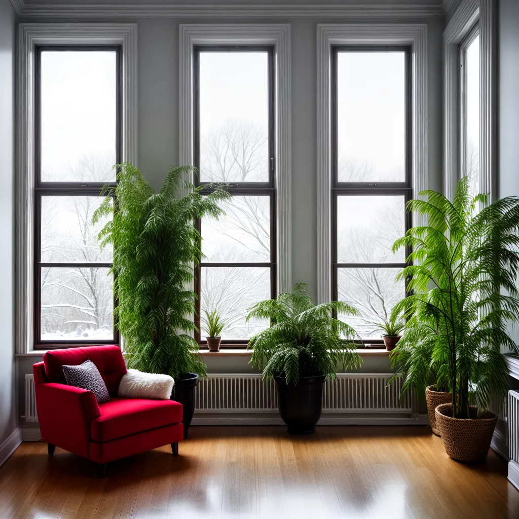 sala inverno janelas plantas decoracao