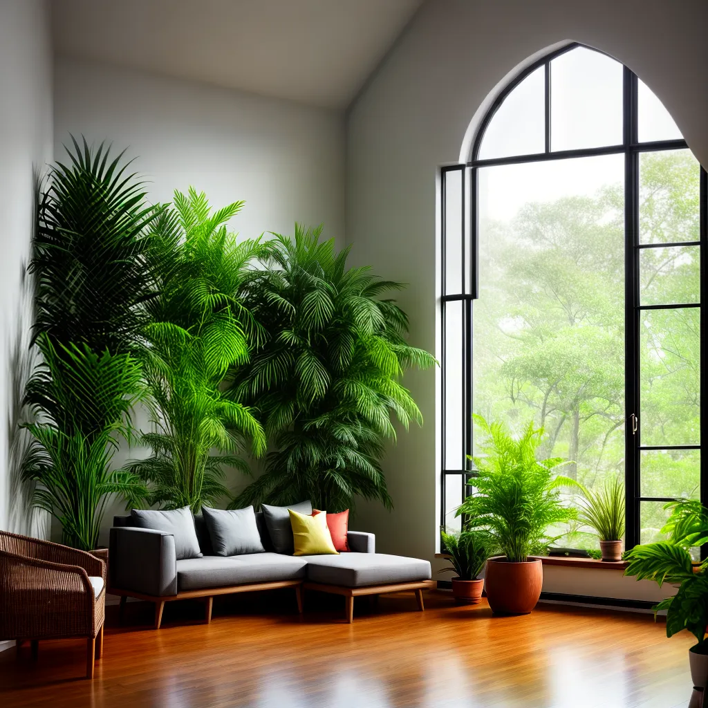 sala plantas verde tranquilidade